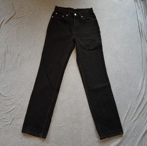 Levi's 512 Black Slim Fit Straight Leg Mom Jeans